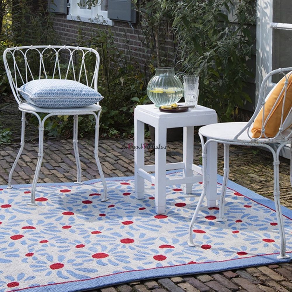 Alfombra LAURA ASHLEY IN-OUTDOOR THORNCLIFF DAISY SKYBLUE 140X200-2